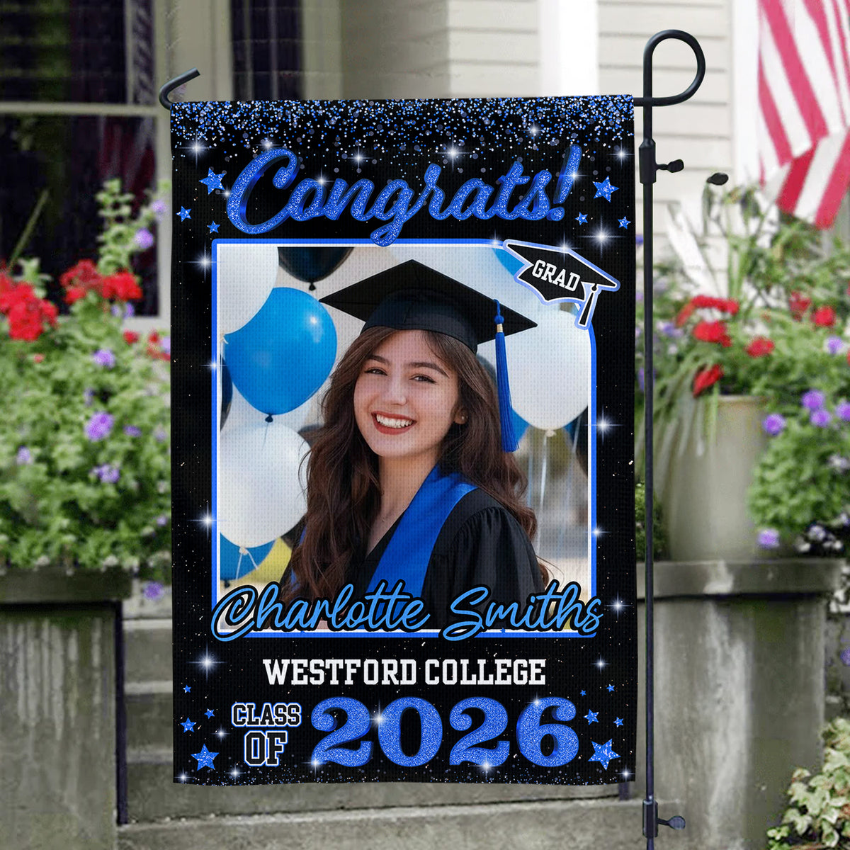 Custom Photo Class of 2026 Garden Flag Congrat Grad Gift, Graduation Decorations CH07 910756