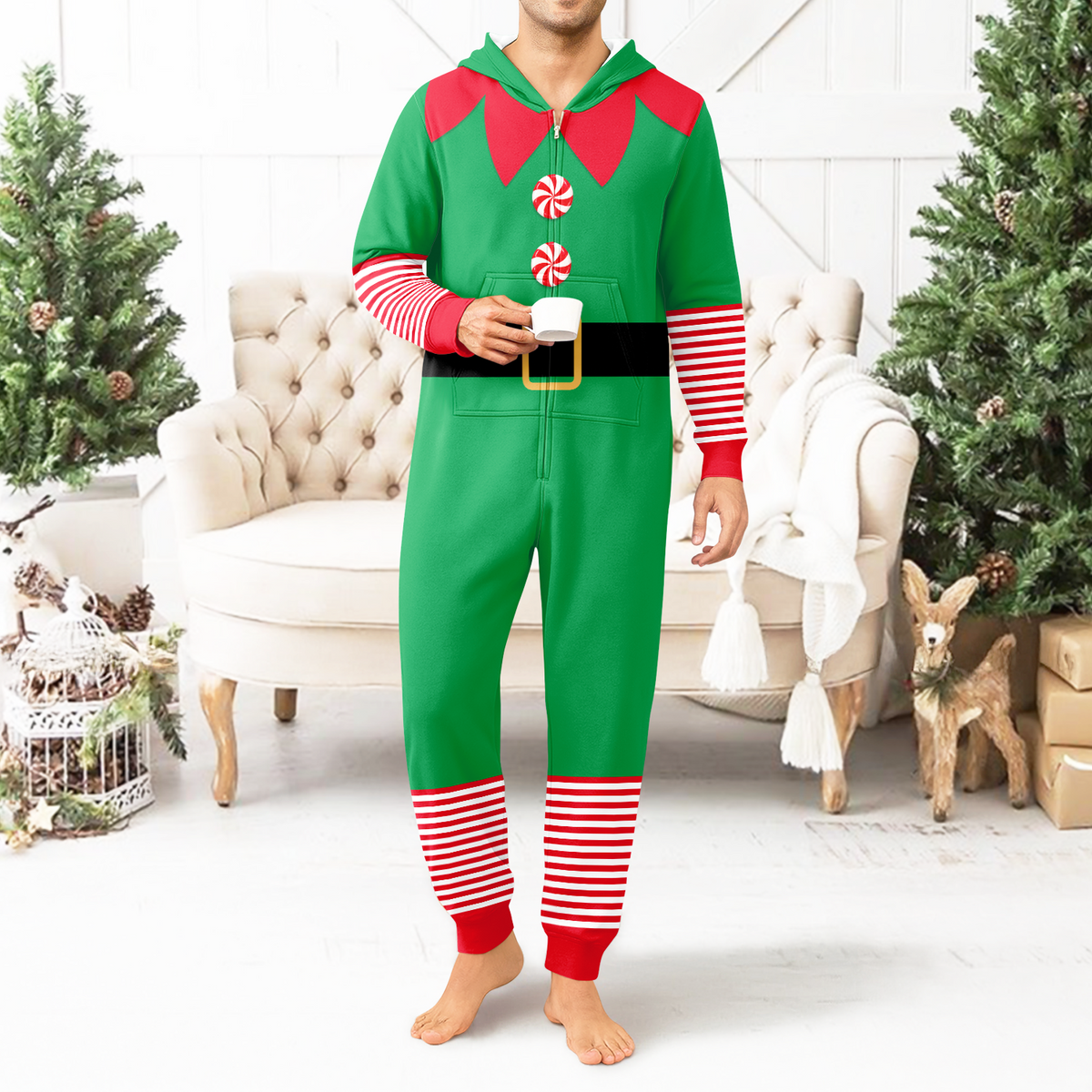 Funny Christmas Onesie Pajamas Holiday Character Costumes For Family LM32 670313