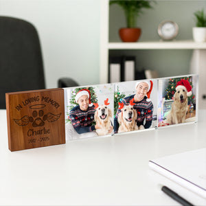 Custom Photo In loving Memory Dog Memorial Wooden & Acrylic Photo Block Set HA75 892700