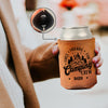 Personalized Fires - Friends - Fun - Camping Crews Leather Can Cooler Holder HA75 897038