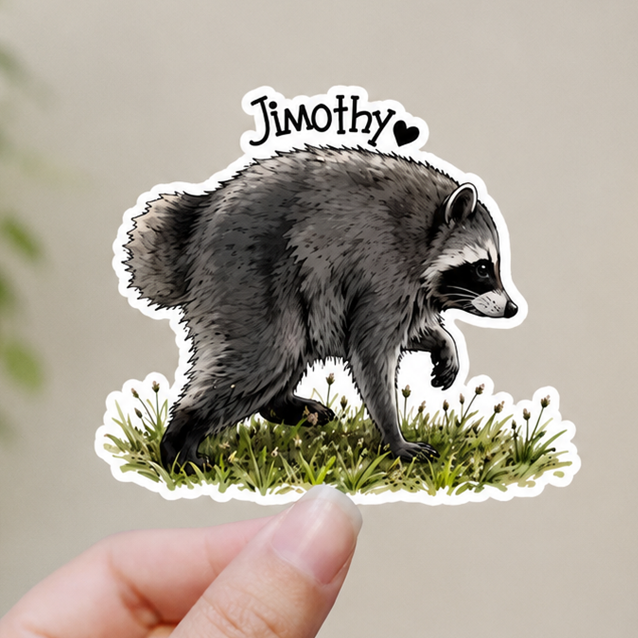 Jimothy Raccoon Roll Sticker, Viral Seattle Raccoon Gift CH07 180230