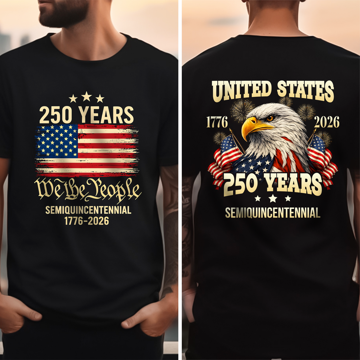 USA 250 Years Semiquincentenial Back & Front Shirt Pround of American Shirt CH07 910952