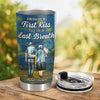 From Our First Kiss Till Our Last Breath - Personalized Old Couple Fat Tumbler CH07 896510