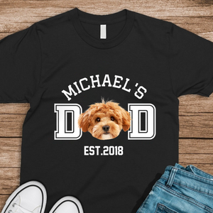 Custom Photo Dog Cat Dad EST Dark Shirt Gift For Dog Cat Lovers CH07 895954