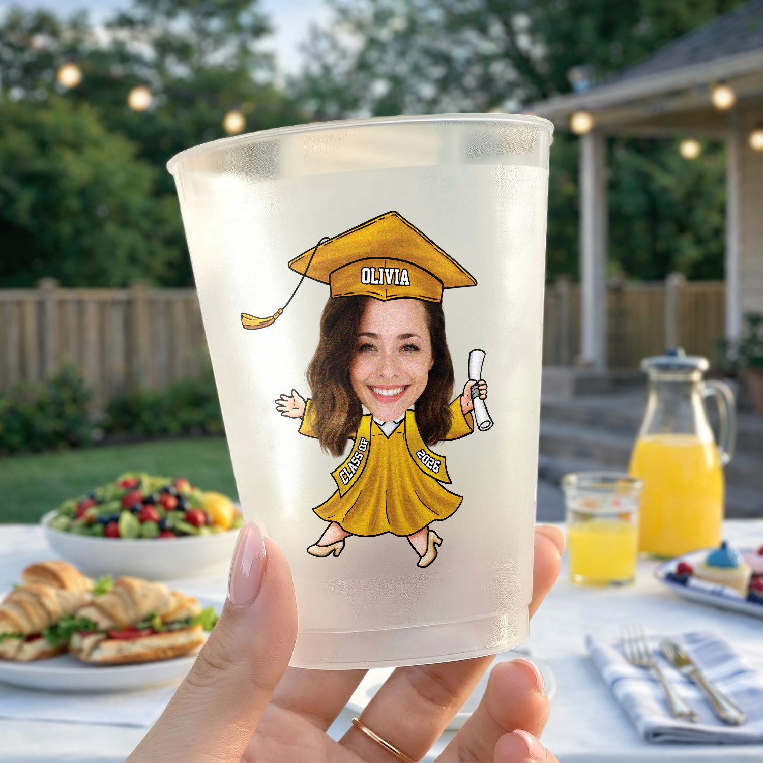 Custom Funny Face Class of 2026 Graduation Cups For Party CH07 911216