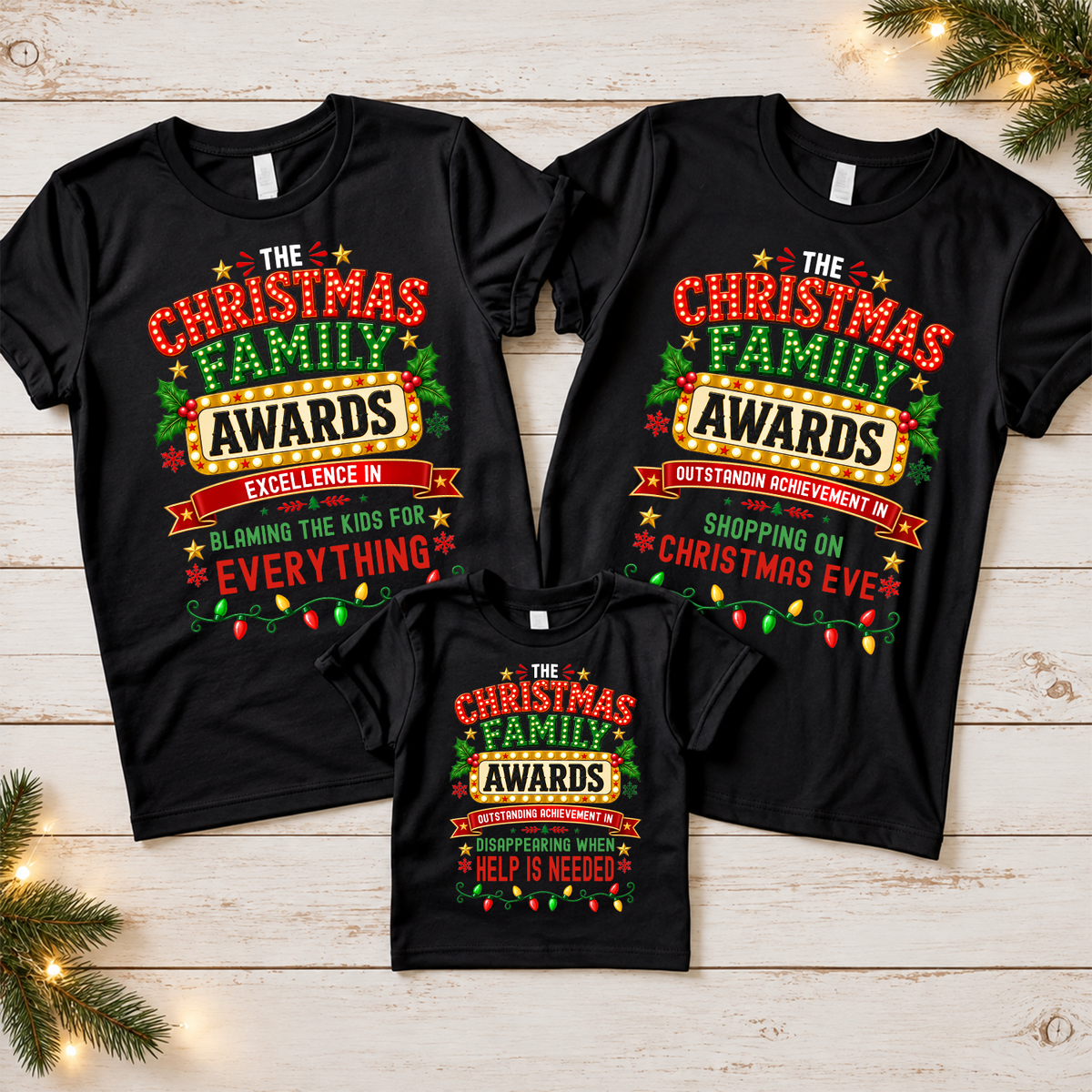 Personalized Christmas Family Awards Matching Shirt Xmas Party Outfit TH10 171577