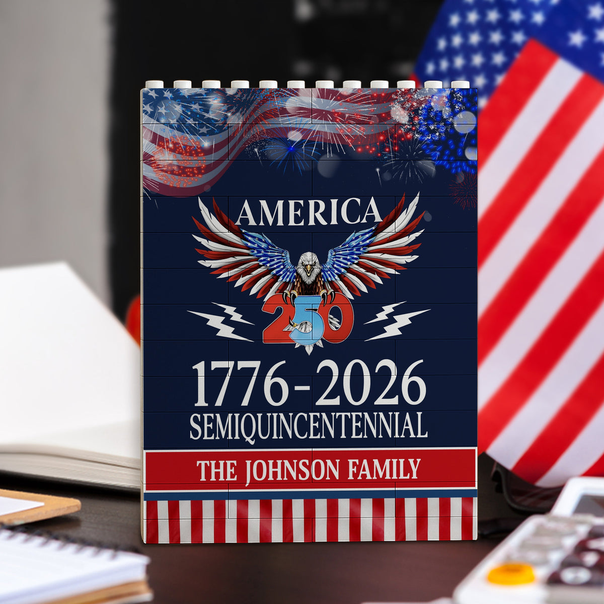 250 Years America Semiquincentennia Building Brick Blocks HA75 920534