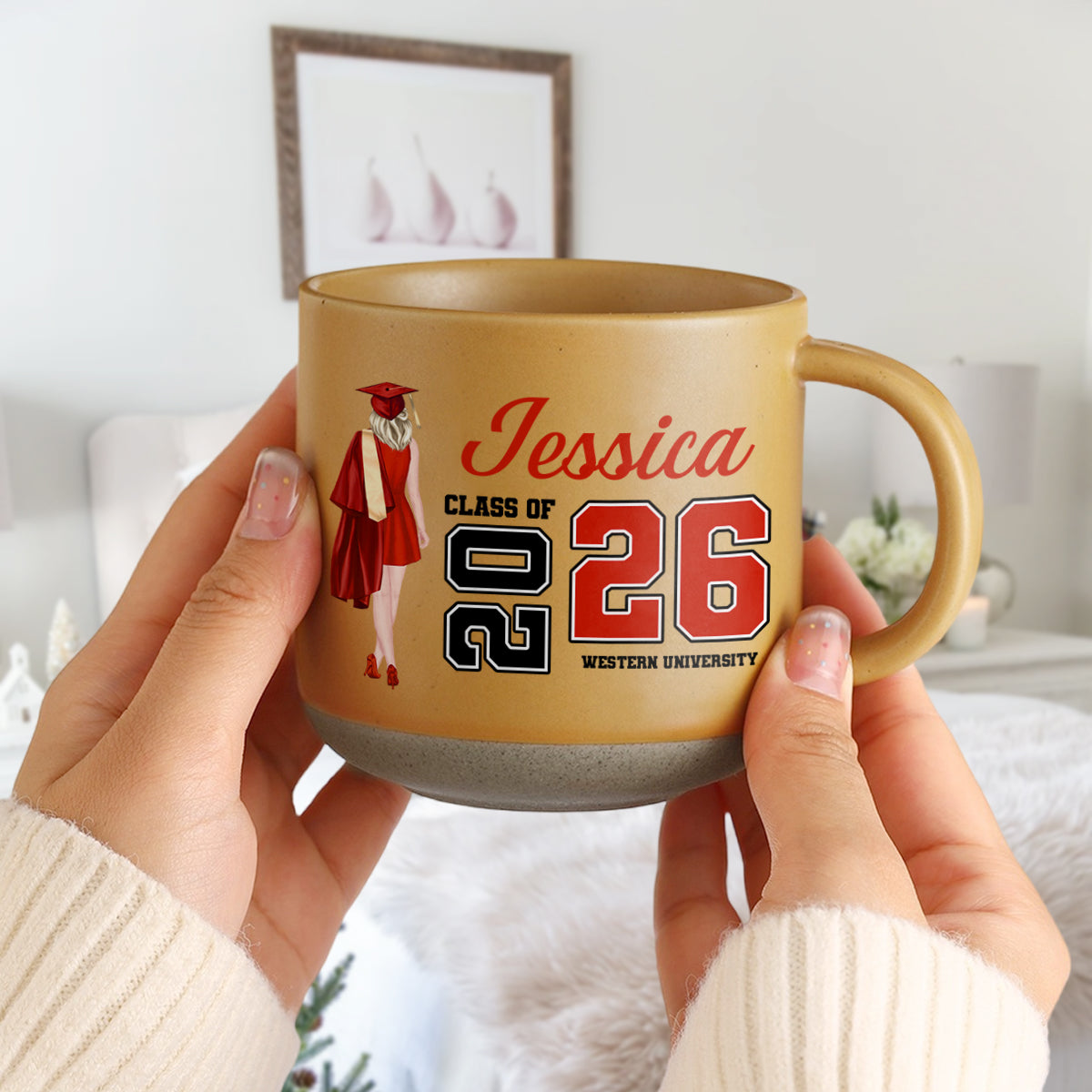 Personalized Graduation Girl Class Of 2026 Pottery Mug TH10 169167