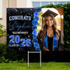 Custom Photo Rose Background Class Of 2026 Graduation Yard Sign HA75 920464