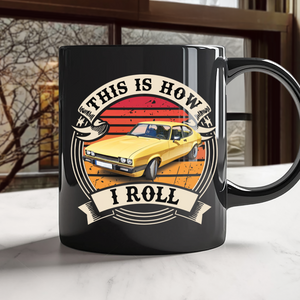 This Is How I Roll - Custom Car Photo Route 66 Vintage Black Mug CH07 899804