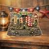 Personalized Proud Veteran Dad Acrylic Block Plaque - Veteran Gift, Patriotic Military Memorial Decor HO82 901896