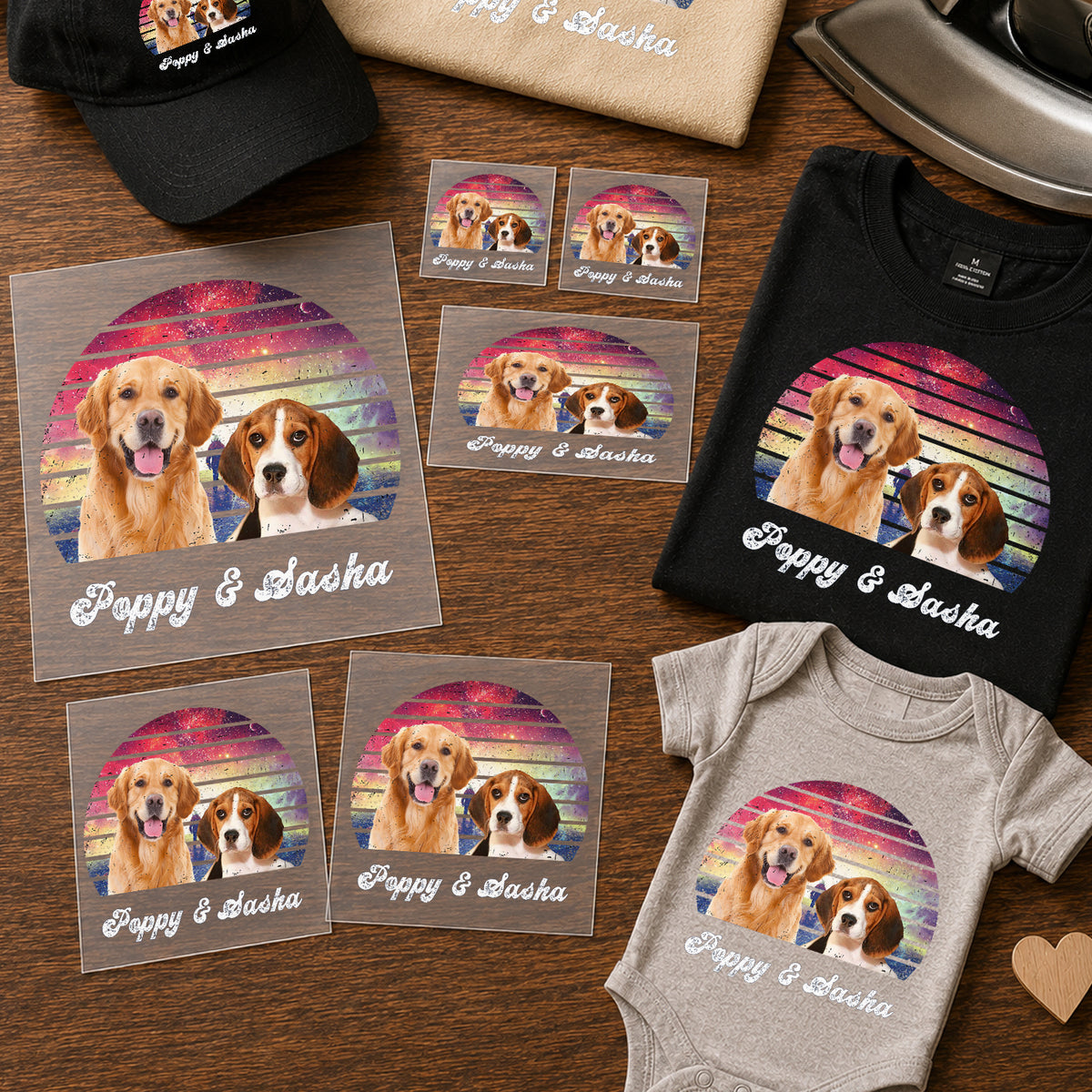 Custom Photo Dog Cat Vintage Retro DTF Transfer - Gift For Dog Cat Lovers, Dad, Father's Day HO82 902476