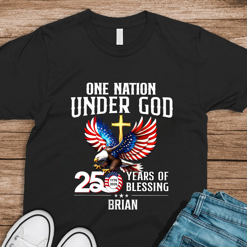 Custom Name 250 Years of Blessing America Dark Shirt LM32 899107
