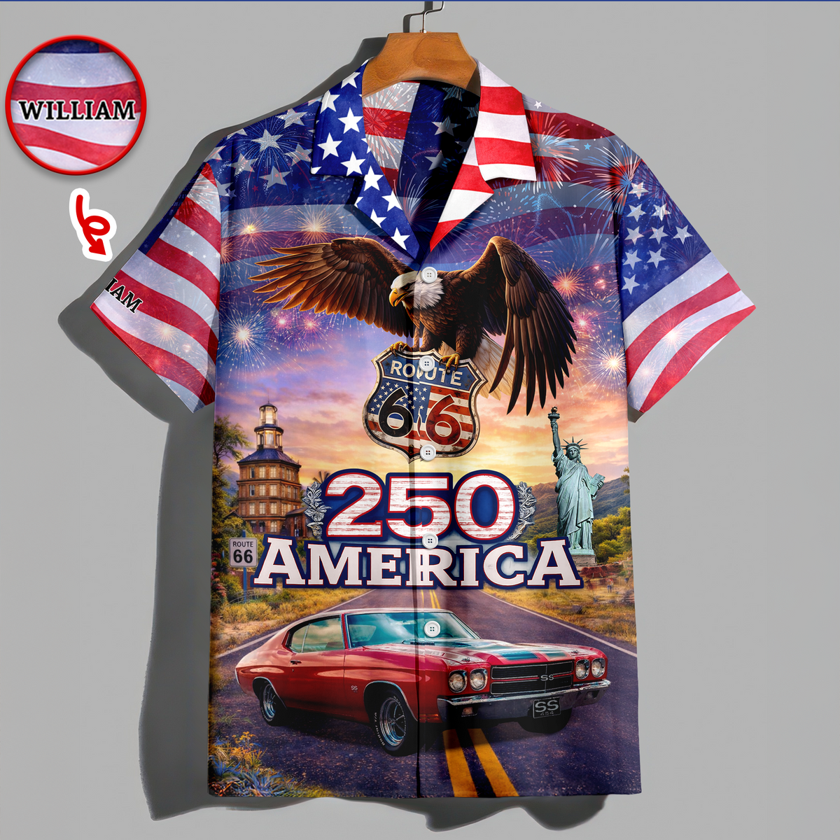 Custom Photo Route 66 250 Years of America Ride Hawaiian Shirt HO82 902164