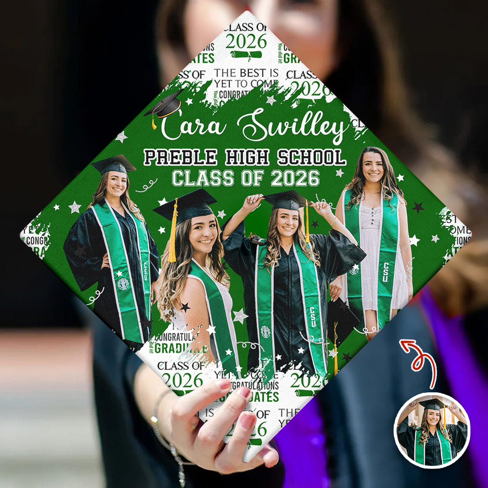 Custom Photo The Best Is Yet To Come Class Of 2026 Graduation Cap Topper HO82 901662