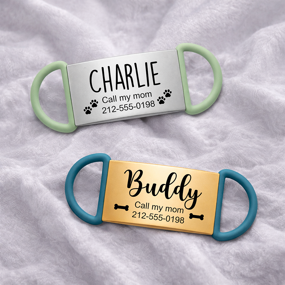 Call My Mom Dog Cat Silicone Tag Custom Dog Name Tag For Pet CH07 911298