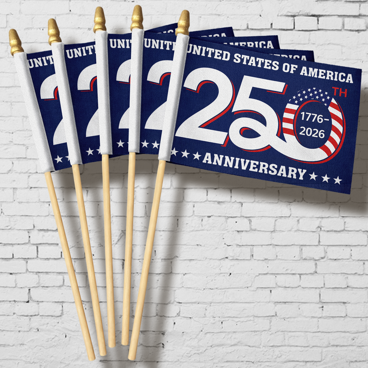 United States Of America 250th Anniversary Handheld Flag HA75 898900