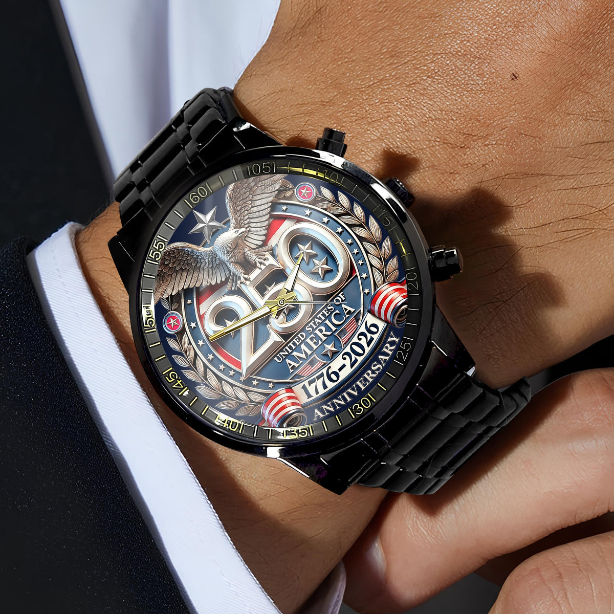 USA Eagles 250th Anniversary Semiquincentennial 1776-2026 Men's Wrist Watch HA75 920598