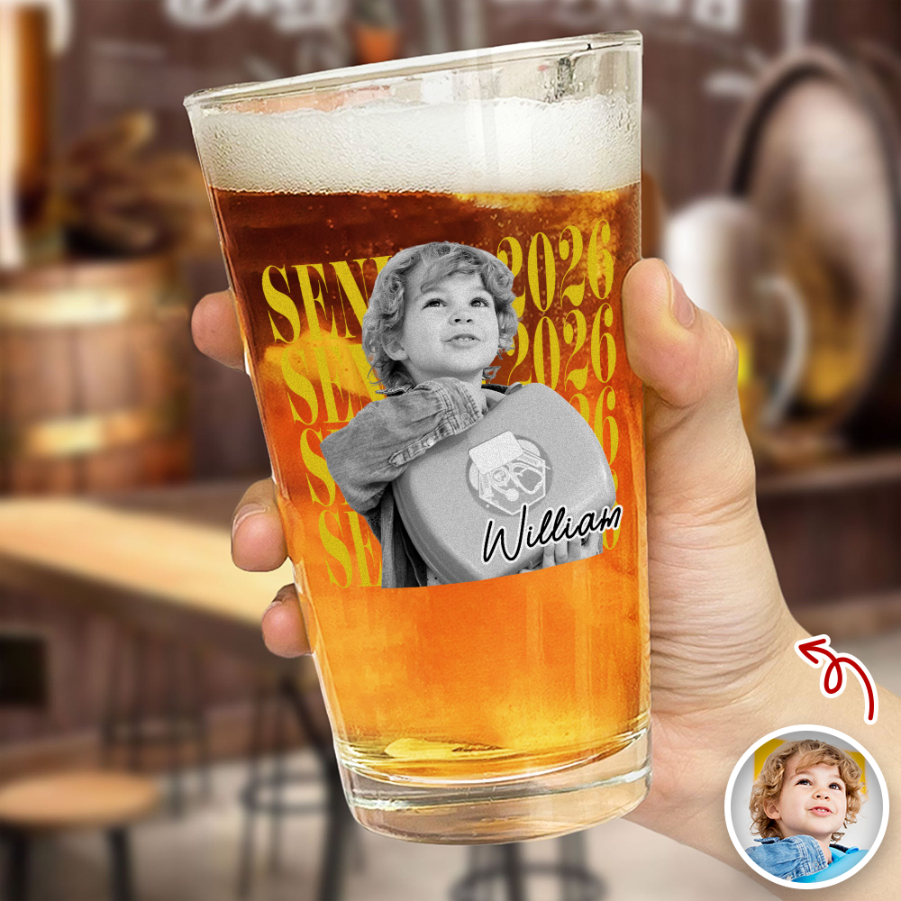Custom Photo Senior 2026 Beer Glass TH10 169627