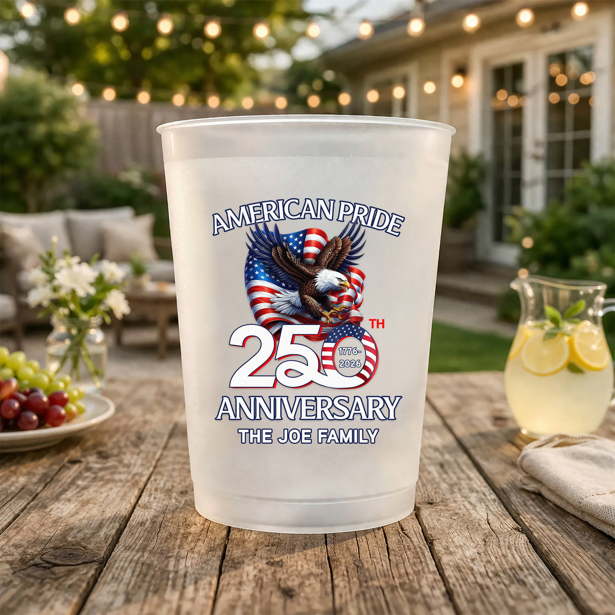 Custom Family Name America Pride 250th Anniversary 1776-2026 Cups For Party HO82 902252