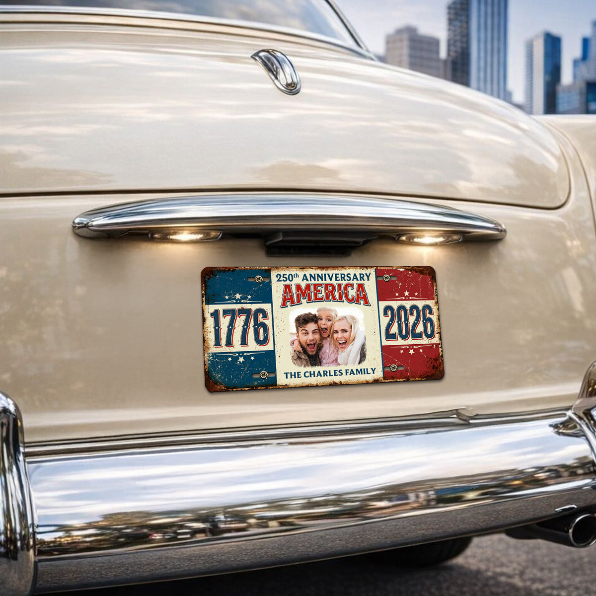 Custom Photo 1776-2026 250th Anniversary USA License Plate HO82 902110