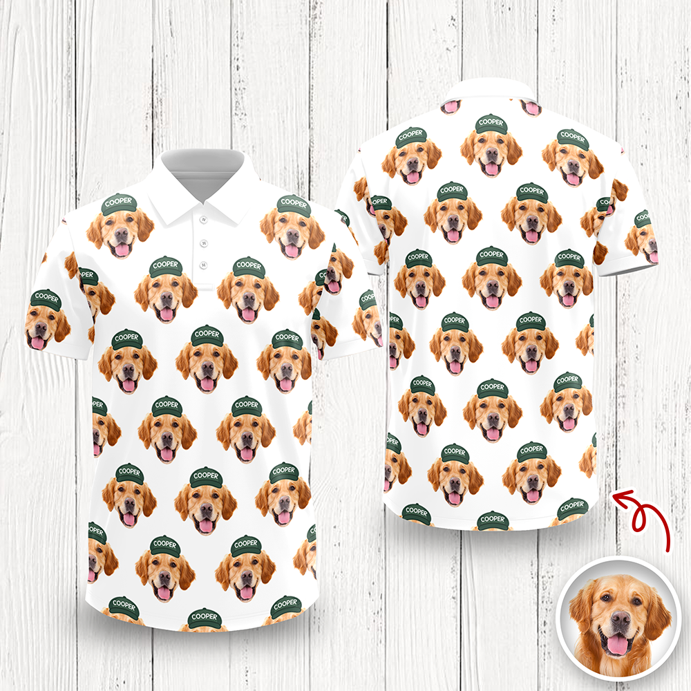 Custom Photo Dog Cat Pet Golf Polo Shirt Gift For Golfer, Golf Lovers, Dog Cat Lovers HA75 898582
