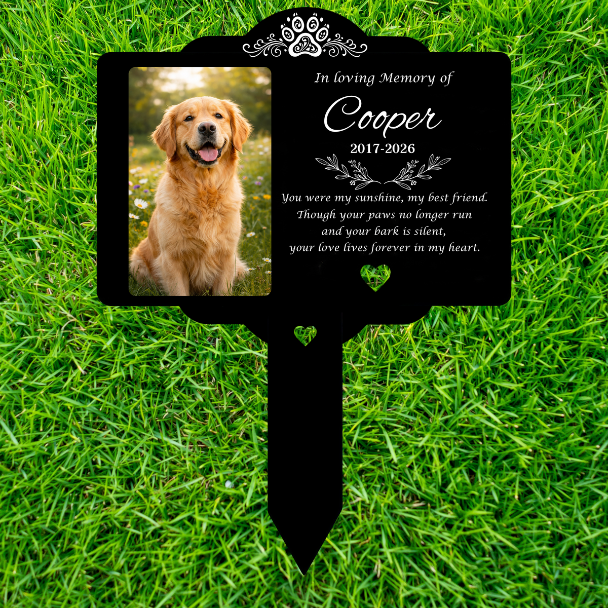 Custom Pet Memorial Photo In Loving Memory Garden Stake CH07 911330
