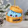 Personalized Glitter Dumpling Bamboo Steamer Acrylic Ornament, Cute Foodie Christmas Gift HO82 903654