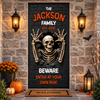 Custom Family Name Skeleton Beware Door Cover Halloween Door Decor LM32 670005