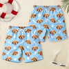 Custom Photo Face Dog With Bone Beach Short For Kid Summer Gift TH10 894101