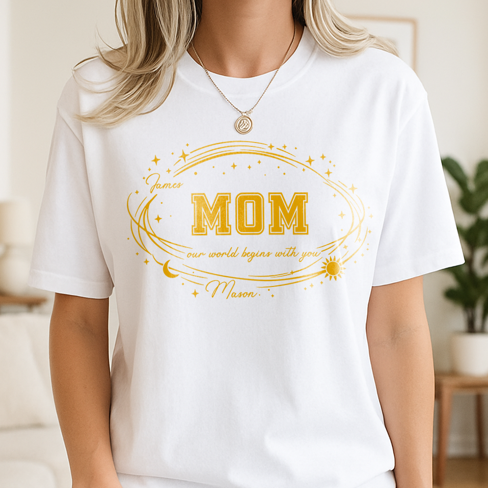 Personalized Mom - Our World Begins With You Star Trails Shirt With Mom and Kid Name CH07 895440