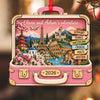 Personalized Travel Suitcase Christmas Wooden Ornament, Adventure Keepsake LM32 670681