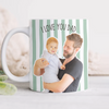 Custom Photo Daddy With Baby Striped Mug for Dad - Father's Day Gift, New Dad Gift LM32 668931
