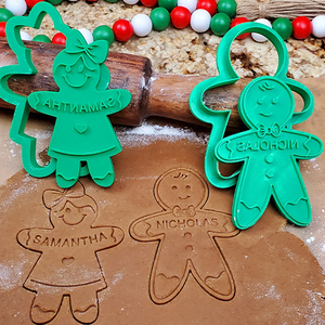 Personalized Gingerbread Name Family Gift Ginger Cookie Stamp LM32 897423
