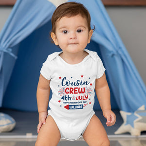Personalized Kid Name Cousin Crew 4th of July Baby Onesie LM32 893519