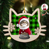 Custom Photo Meowy Christmas 2 Layer Wooden Ornament LM32 895783