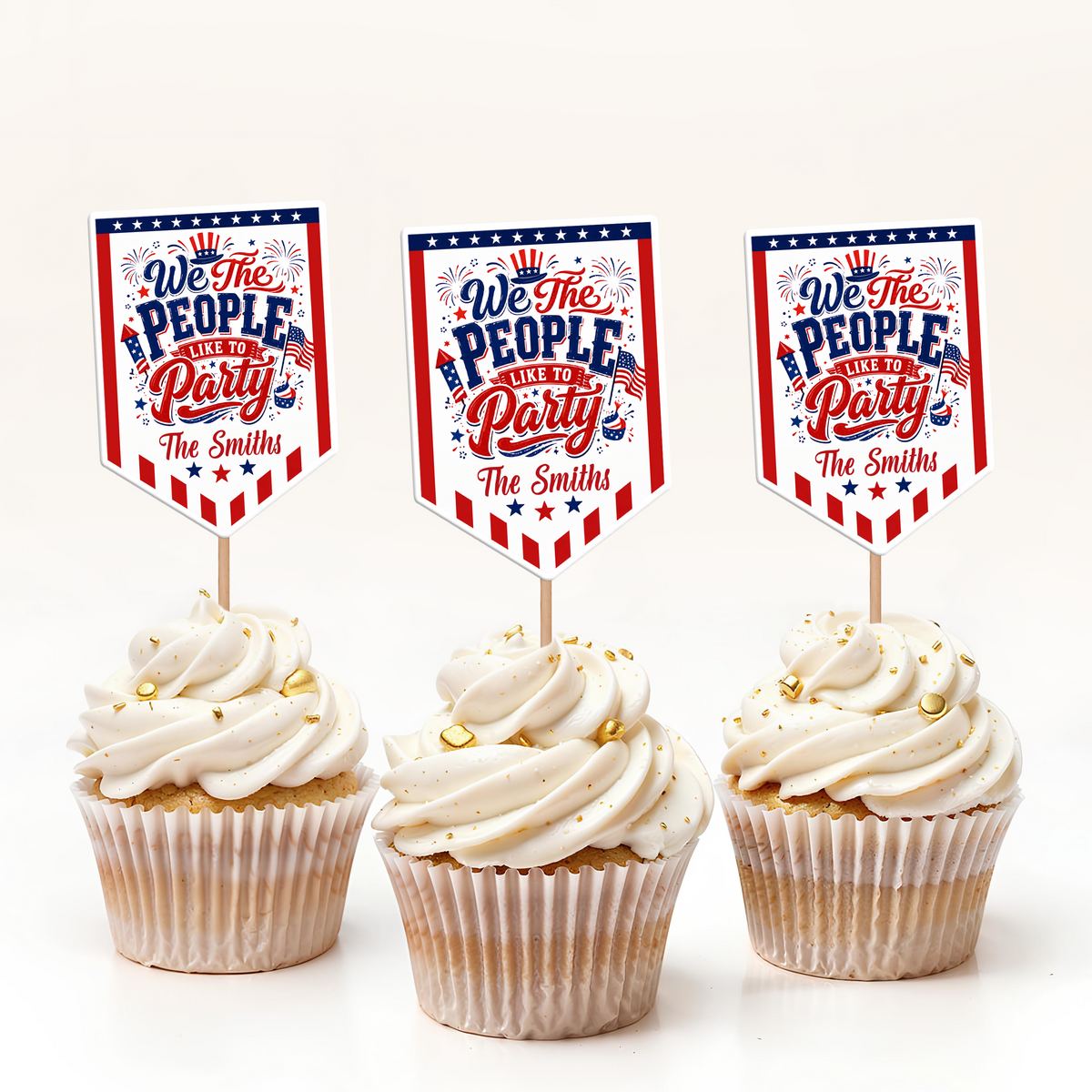 We The People Like To Party 250 Years Of Freedom USA - Personalized Cupcake Toppers HA75 921676