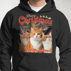 Custom Your Cat Photo Retro Vintage Merry Christmas Sweatshirt TH10 892001