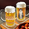 Custom Photo Best Cat And Dog Dad Ever Print Glass Beer Mug HO82 894254