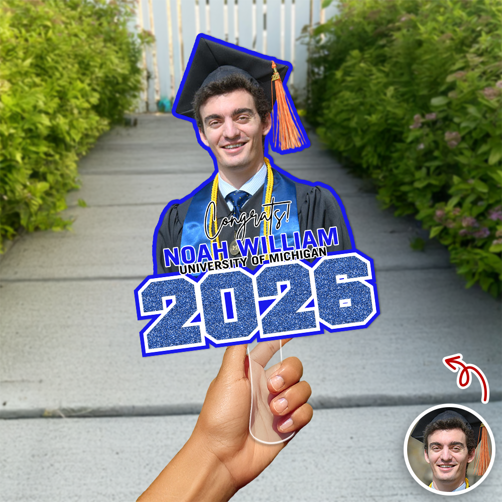 Custom Photo Class Of 2026 Graduation Face Fan For Party Favors HO82 902220