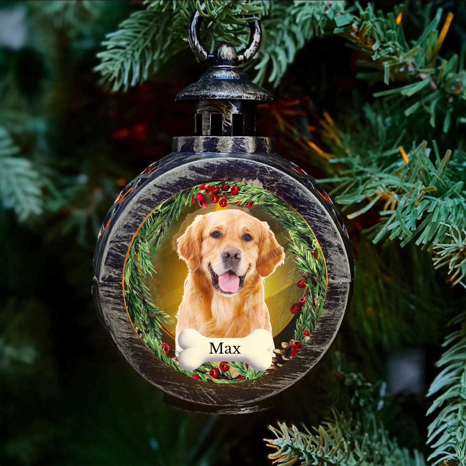 Custom Dog Photo - Personalized Custom Candlelight Lantern Ornament For Dog Lovers HO82 894936