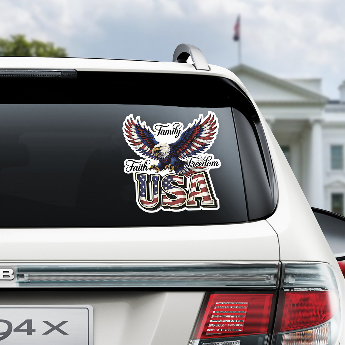 USA Family Faith Freedom Car Window Decal Sticker TH10 898889
