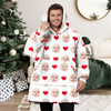 Custom Photo Face And Heart Icon Hoodie Blanket HA75 898286