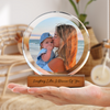 Custom Portrait Mom & Kid Photo Round Acrylic Frame Block - Personalized Gift for Mom, Mother's Day HO82 901494