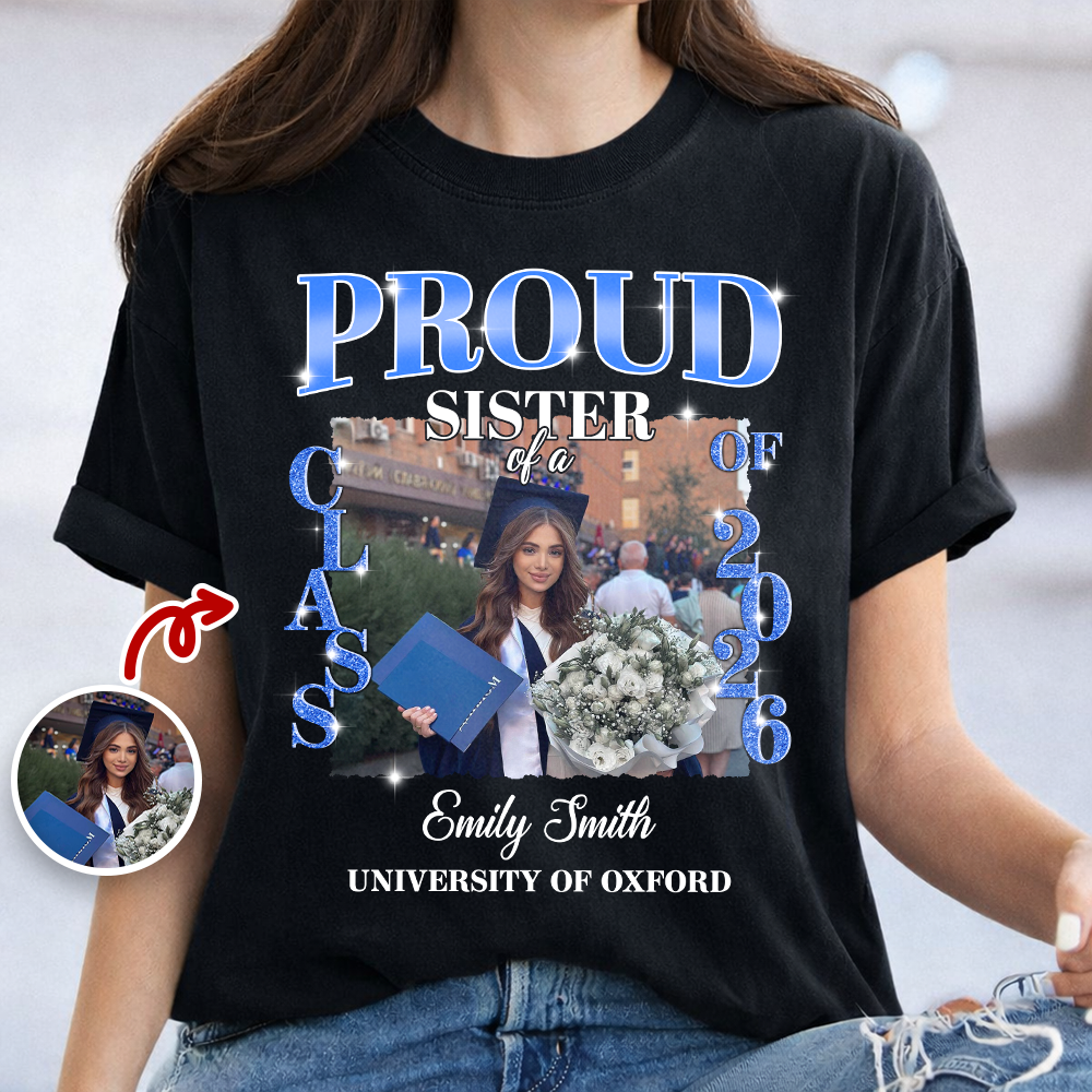 Custom Photo Congratulations Graduation 2026 Dark Shirt HO82 901712