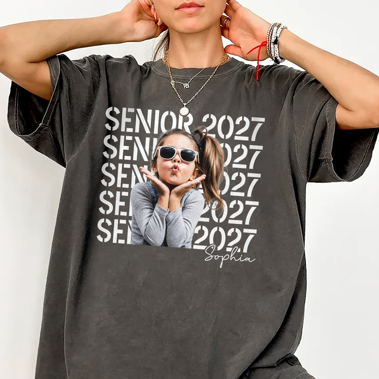 Custom Photo Senior 2027 Comfort Shirt - Personalized Senior Gift, Proud Family Gift HO82 903220