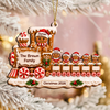 Personalized Gingerbread Train Family Christmas Wooden Ornament LM32 670101