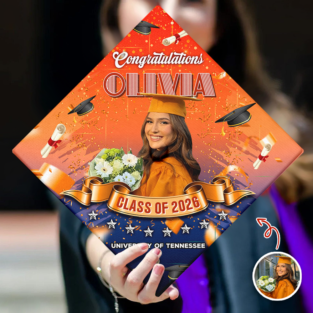 Custom Photo Congrats Class Of 2026 Graduation Cap Topper HO82 901660