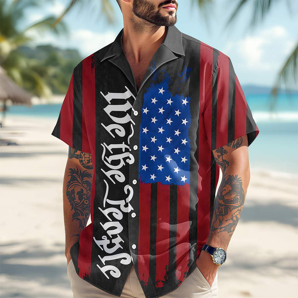 Personalized We The People American Flag Hawaiian Shirt - Patriotic Gift LM32 669233