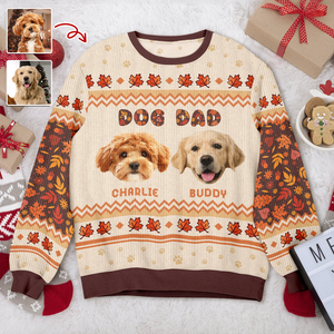 Custom Photo Dog Dad, Dog Mom Ugly Sweater HA75 897076